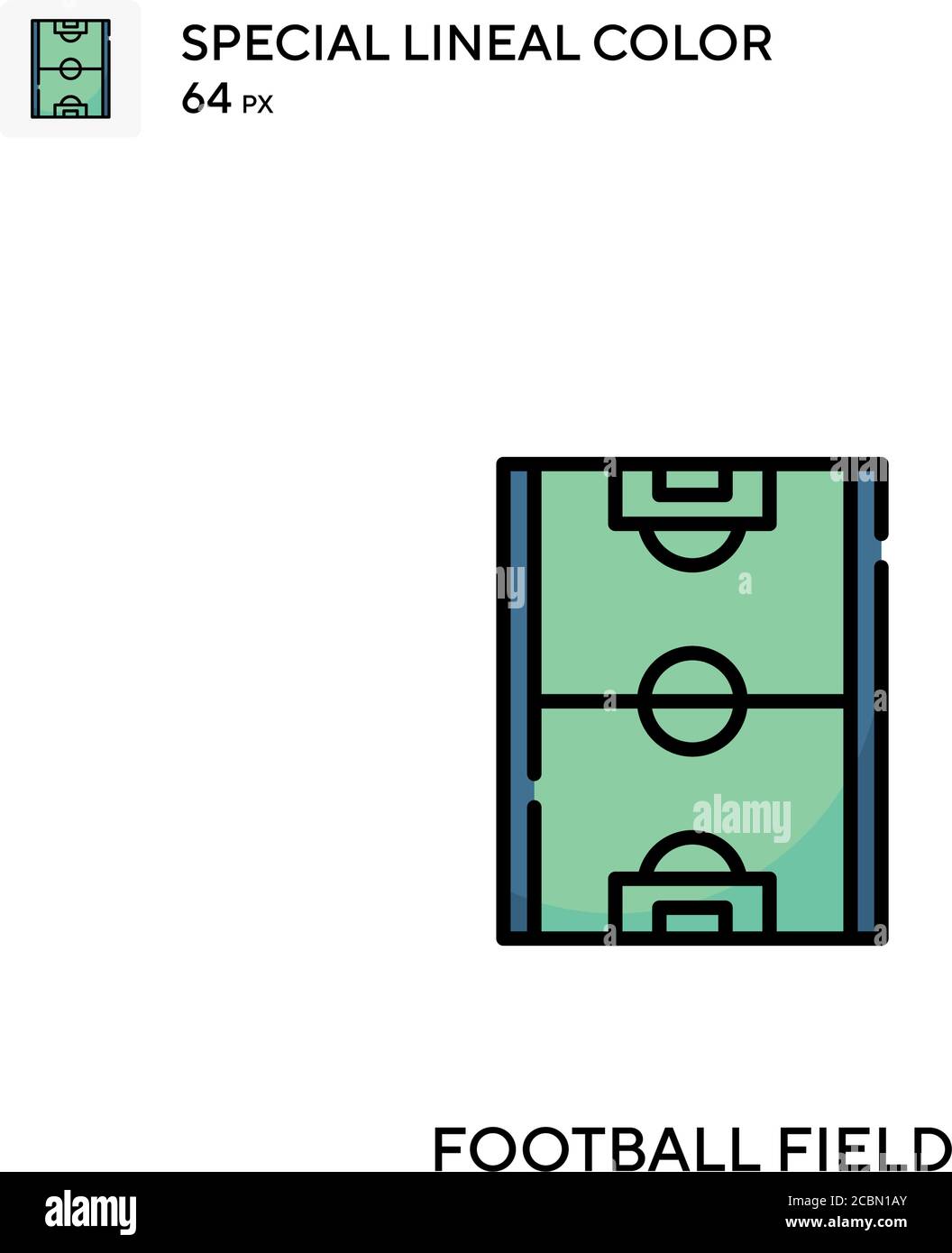 Football field Special lineal color vector icon. Football field icons ...