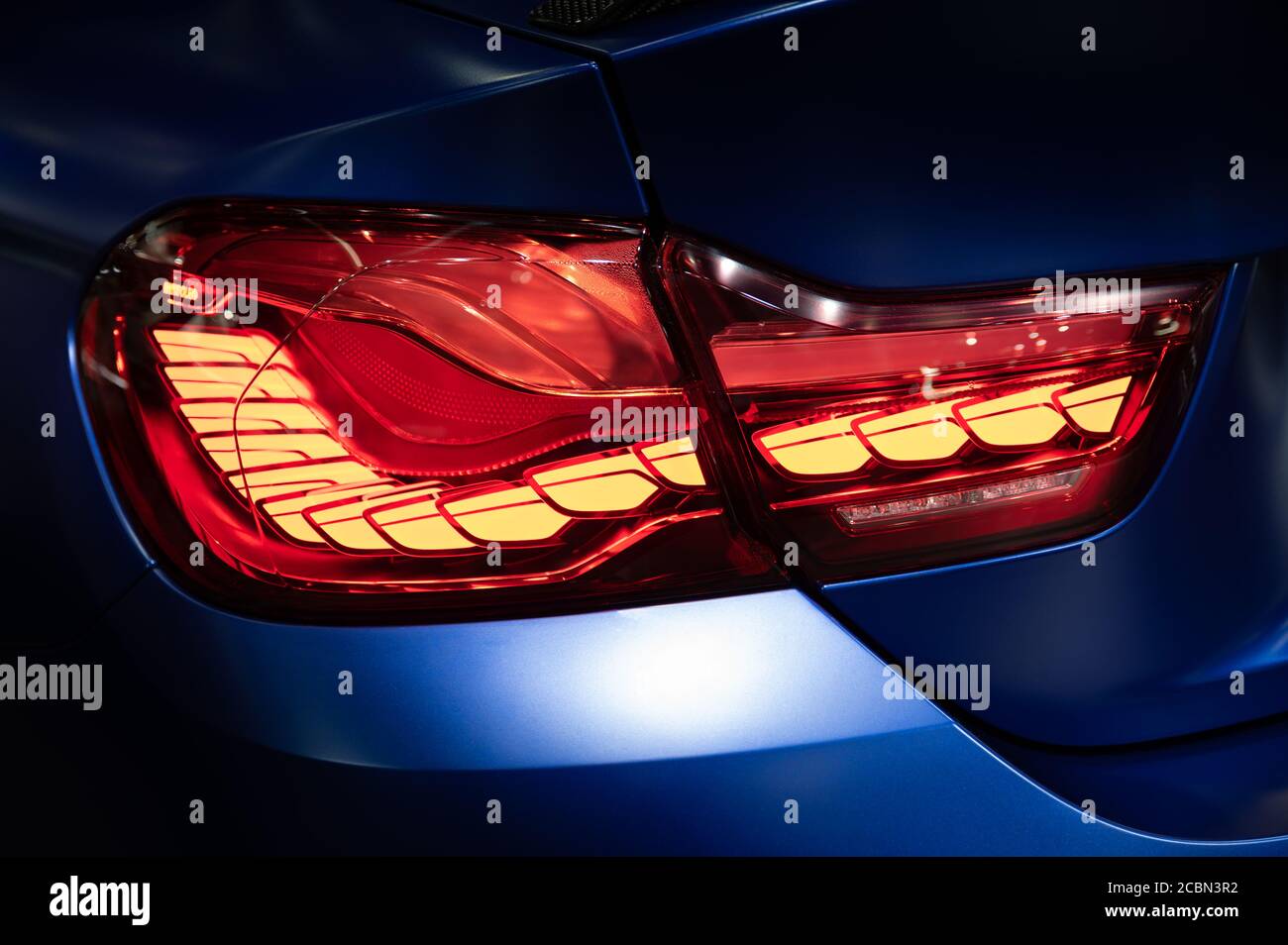 Detail of car LED backlight lamp of new modern car Stock Photo Alamy