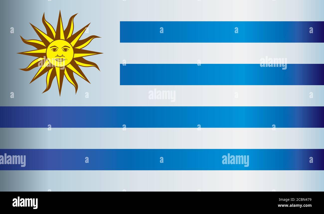 Flag of Uruguay, Oriental Republic of Uruguay. Template for award ...