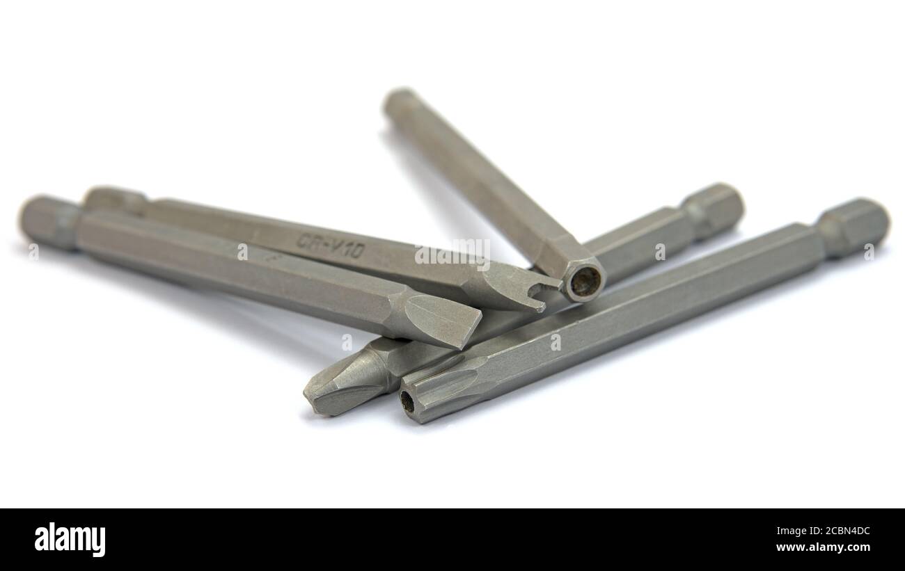 Different screwdriver blades to change Stock Photo Alamy