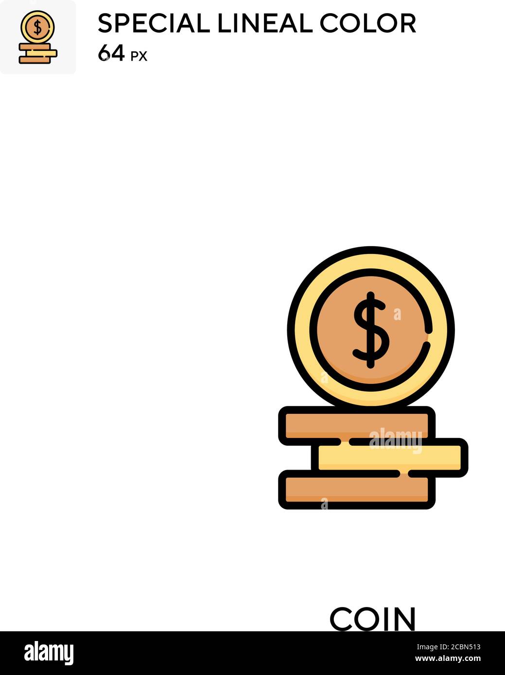 Coin Special lineal color vector icon. Coin icons for your business ...