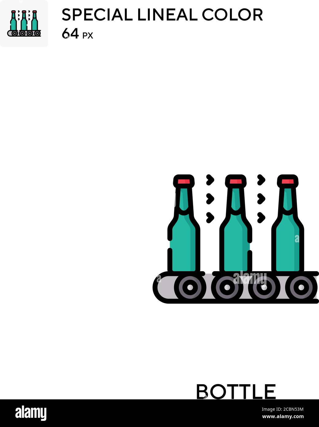 Bottle Special lineal color vector icon. Bottle icons for your business ...