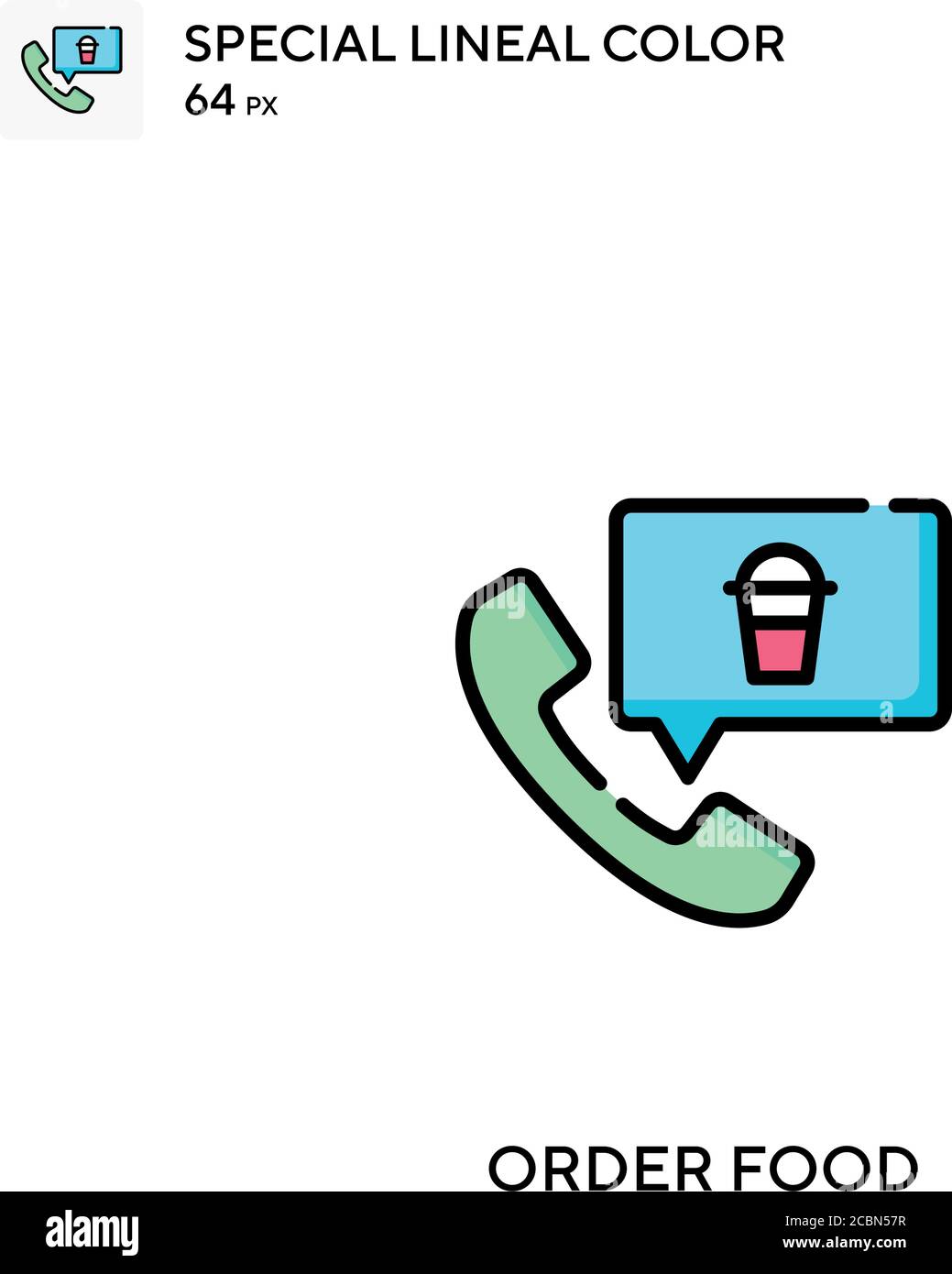 Order food Special lineal color vector icon. Order food icons for your ...