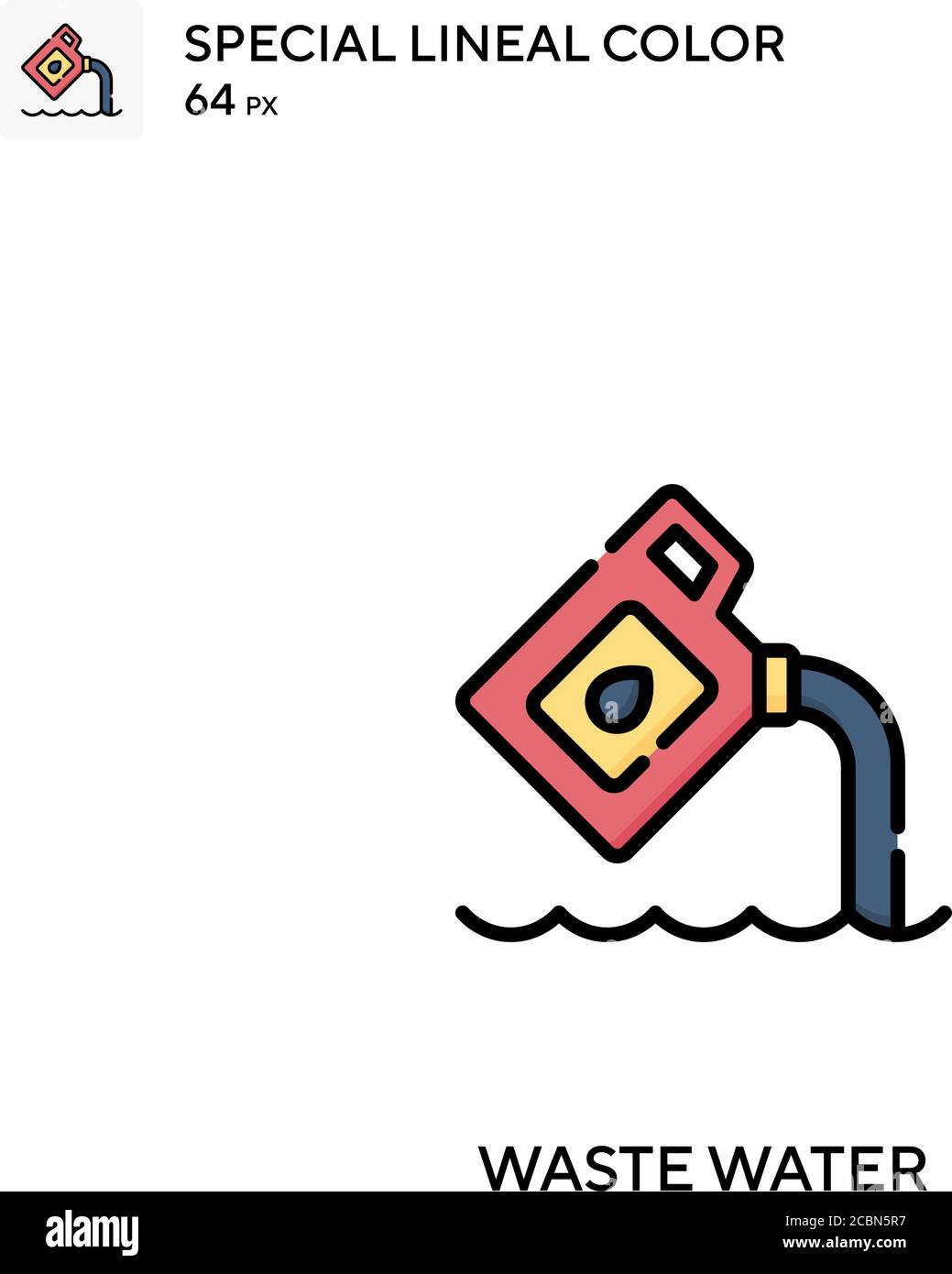 Waste water Special lineal color vector icon. Waste water icons for ...
