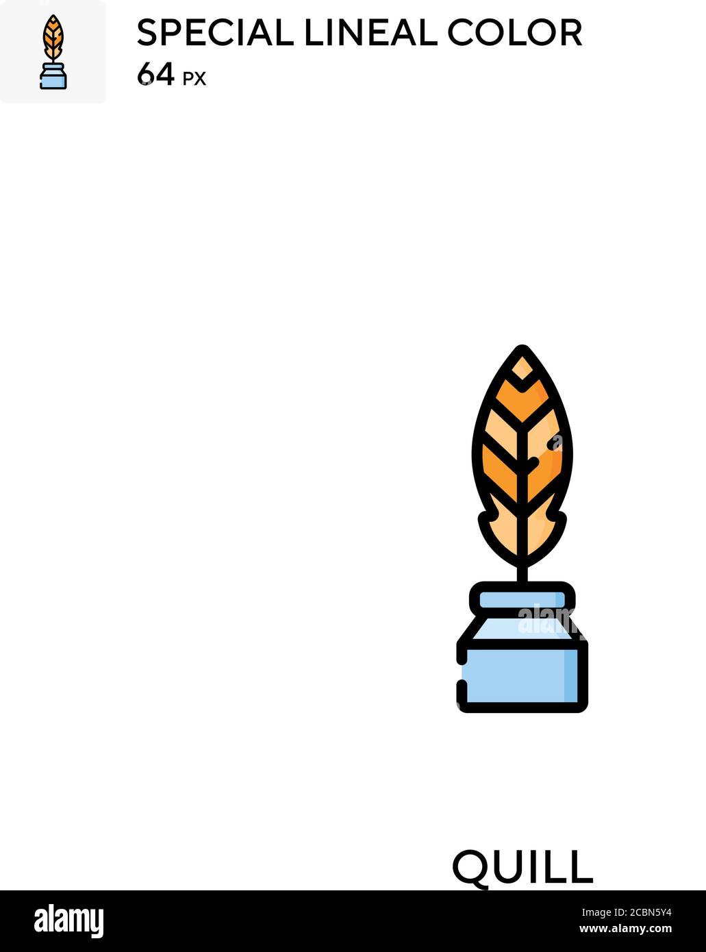 Quill Special lineal color vector icon. Quill icons for your business