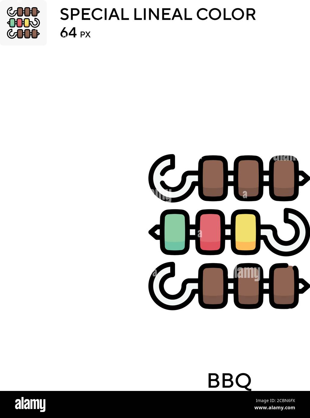 Bbq Special lineal color vector icon. Bbq icons for your business ...