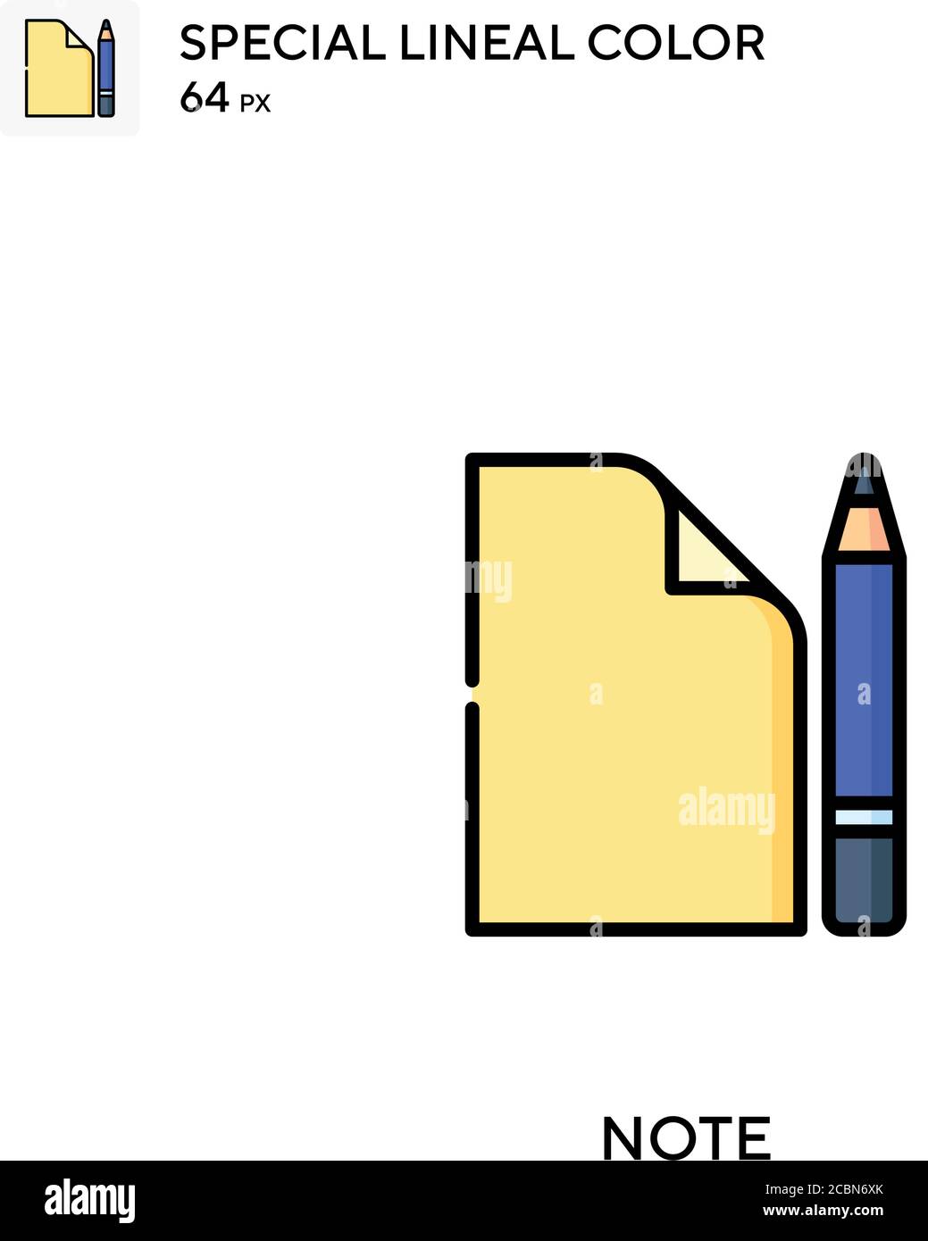 Note Special lineal color vector icon. Note icons for your business ...