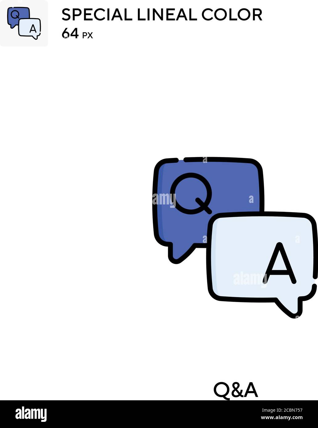 Q&a Special lineal color vector icon. Q&a icons for your business ...