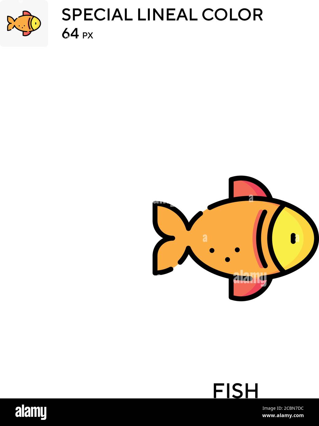 Fish Special lineal color vector icon. Fish icons for your business ...