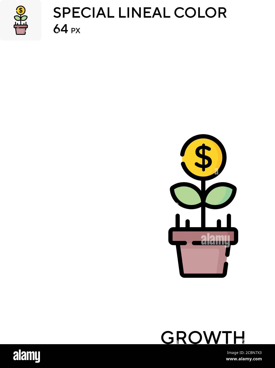 Growth Special lineal color vector icon. Growth icons for your business ...