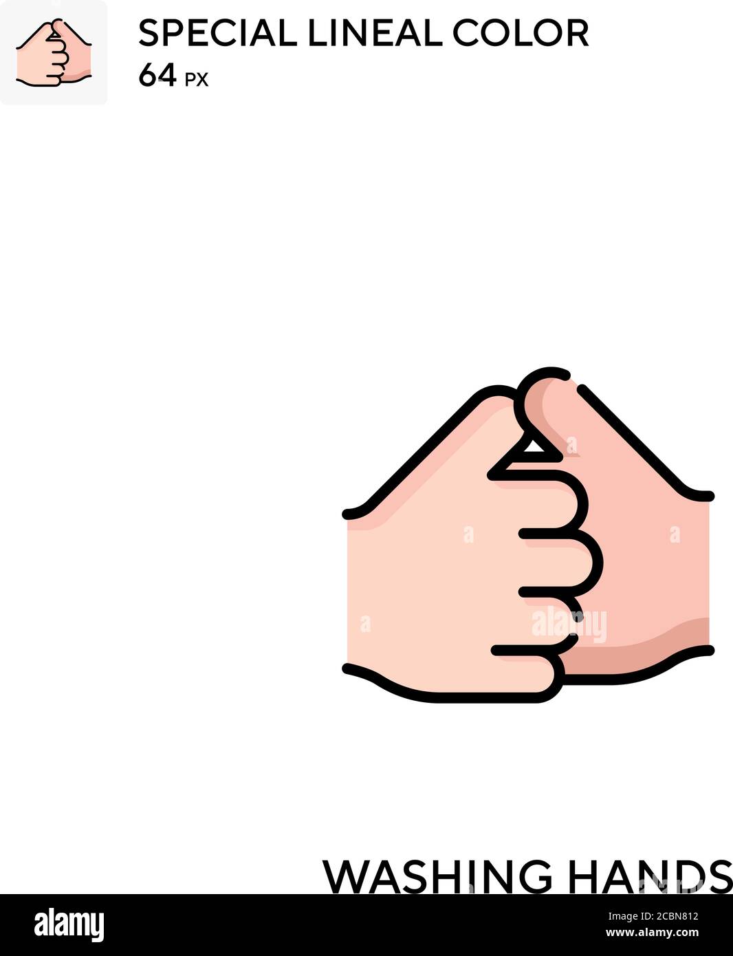 Washing hands Special lineal color vector icon. Washing hands icons for ...