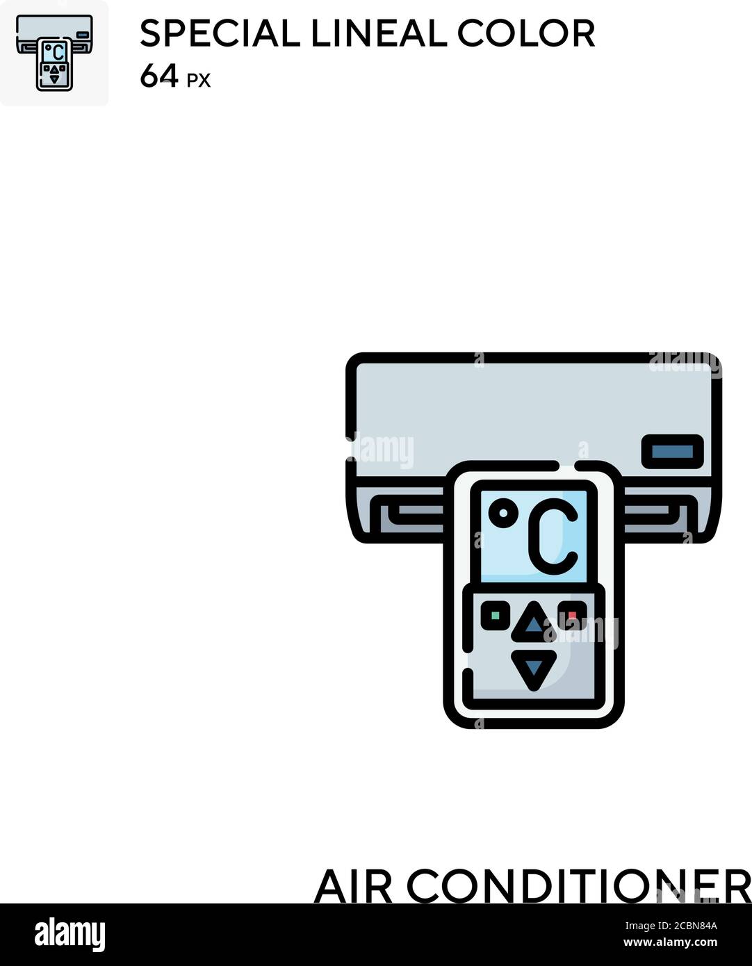Air conditioner Special lineal color vector icon. Air conditioner icons ...