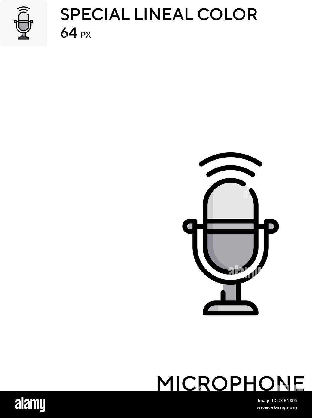 Microphone Special lineal color vector icon. Microphone icons for your ...