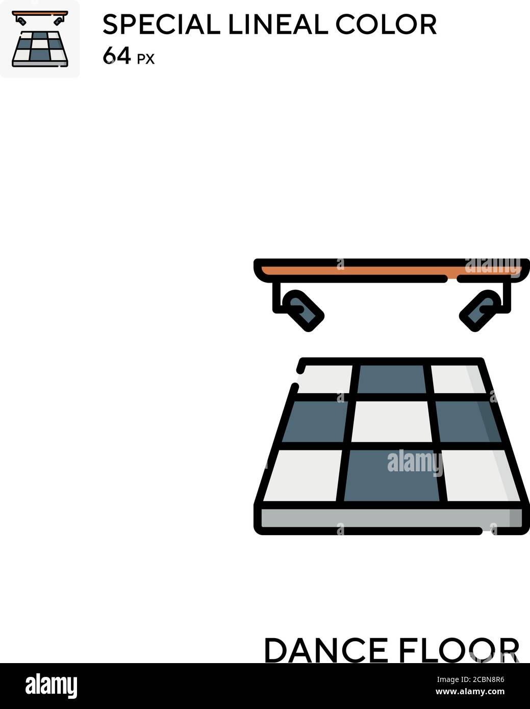Dance floor Special lineal color vector icon. Dance floor icons for ...