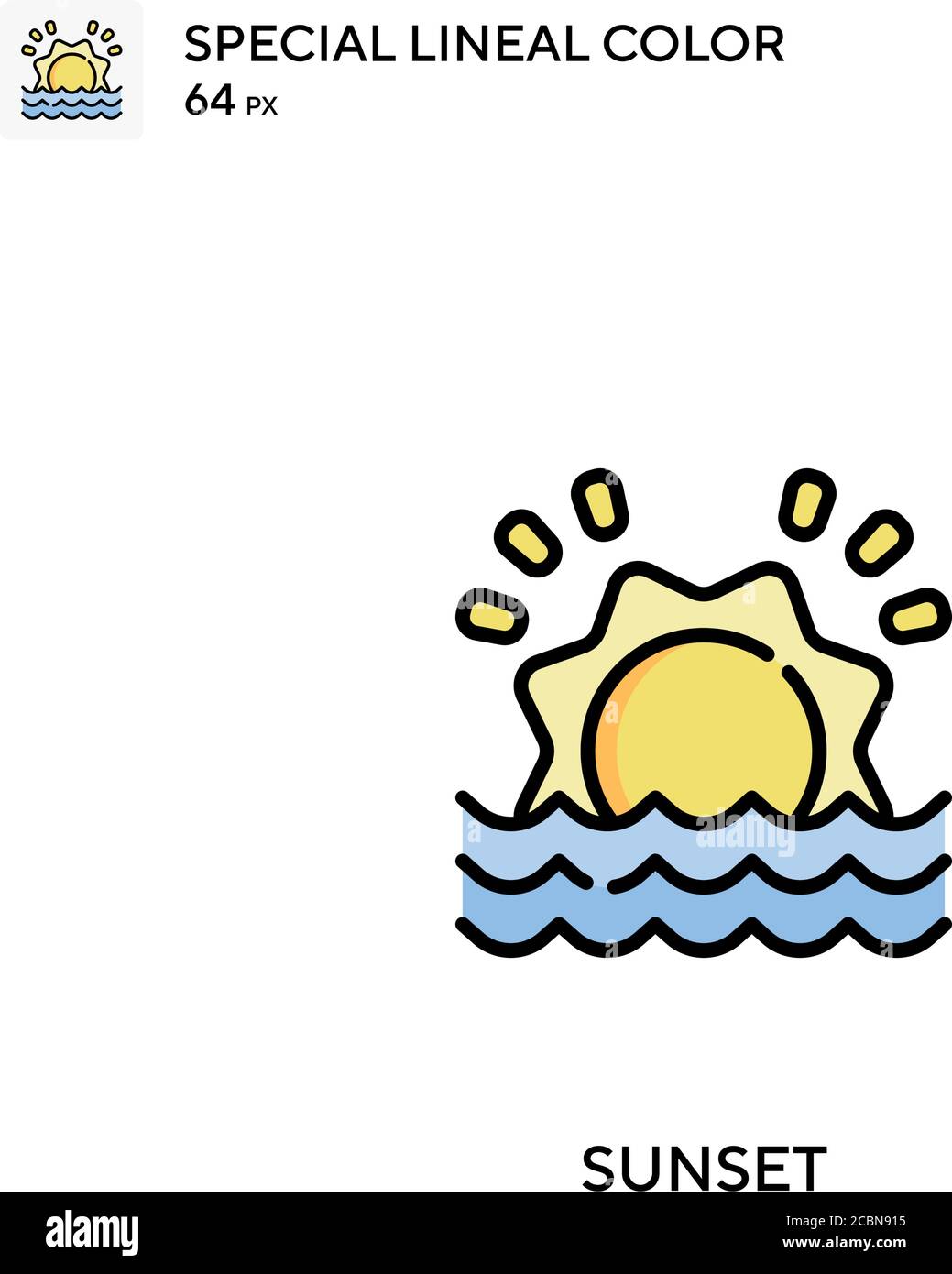 Sunset Special lineal color vector icon. Sunset icons for your business ...