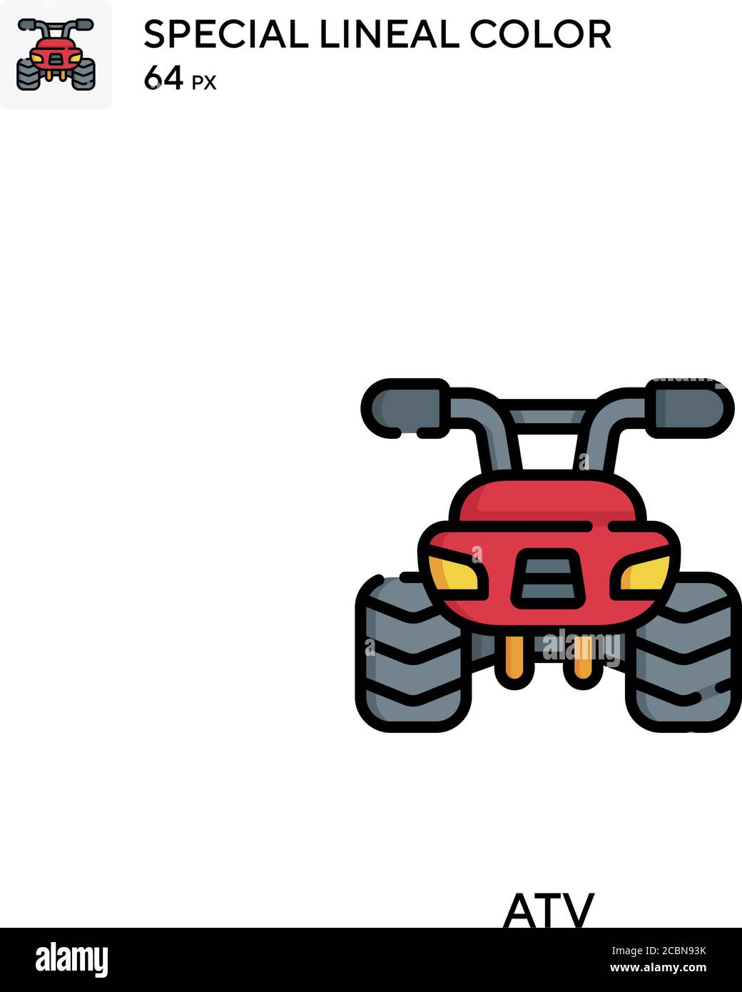Atv Special lineal color vector icon. Atv icons for your business project Stock Vector