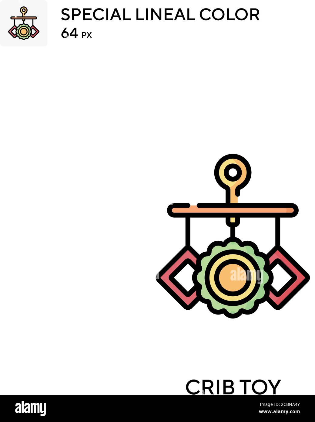 Crib toy Special lineal color vector icon. Crib toy icons for your ...