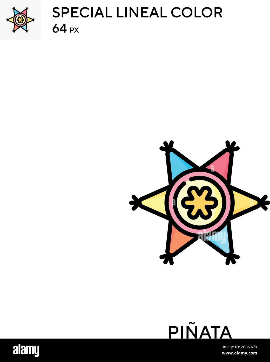 Piñata Special lineal color vector icon. Piñata icons for your business ...