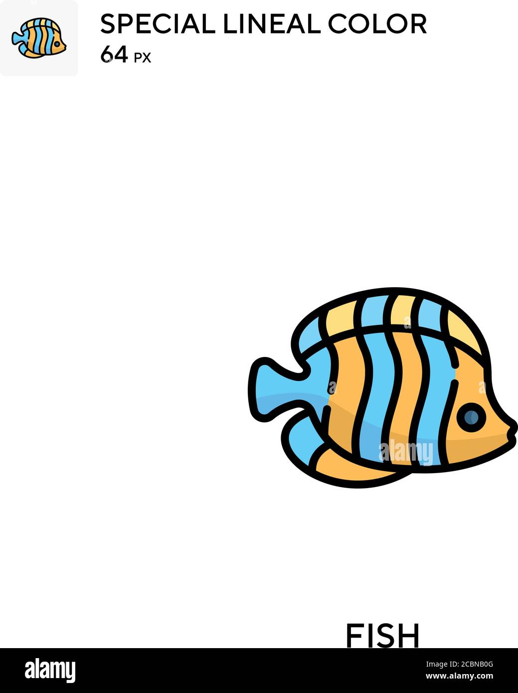 Fish Special lineal color vector icon. Fish icons for your business ...