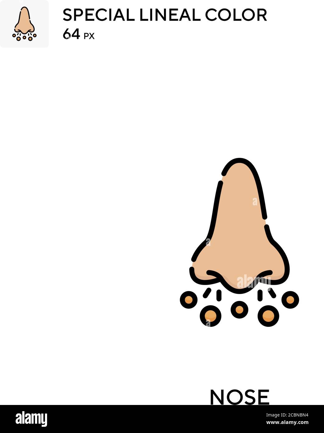 Nose Special lineal color vector icon. Nose icons for your business ...