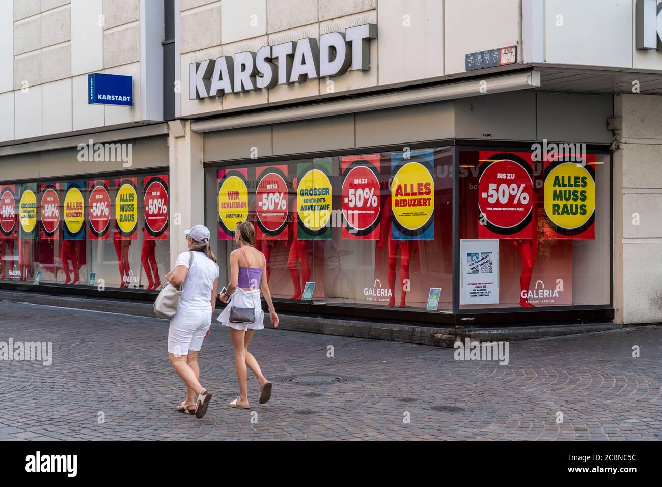 Karstadt store in the city centre of Trier, clearance sale as this