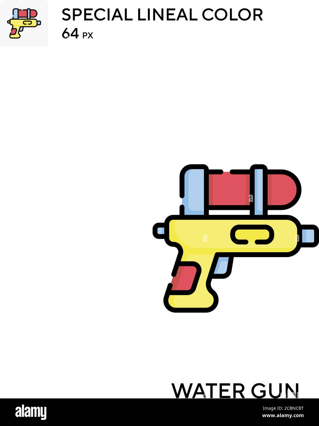 Water gun Special lineal color vector icon. Water gun icons for your ...