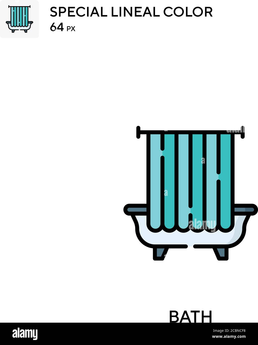 Bath Special lineal color vector icon. Bath icons for your business ...