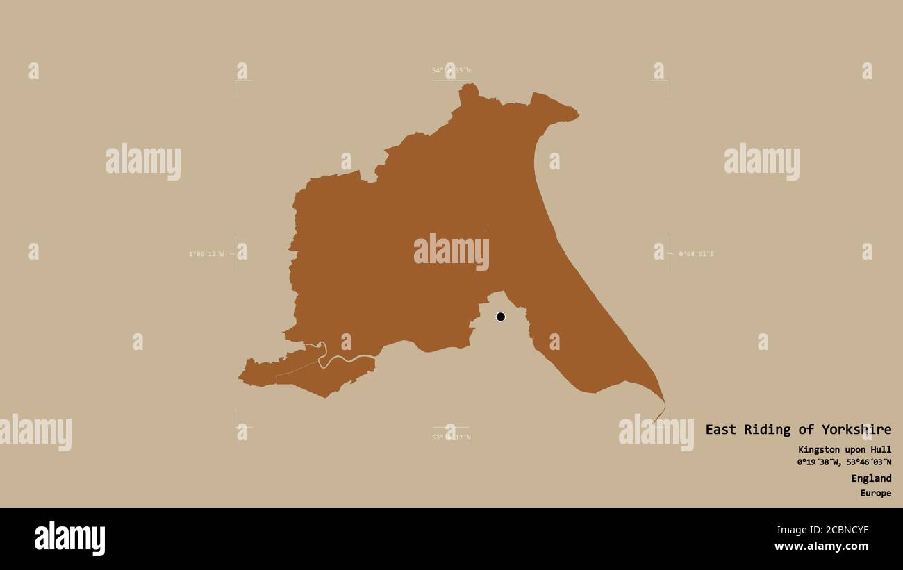 Area of East Riding of Yorkshire, unitary authority of England ...