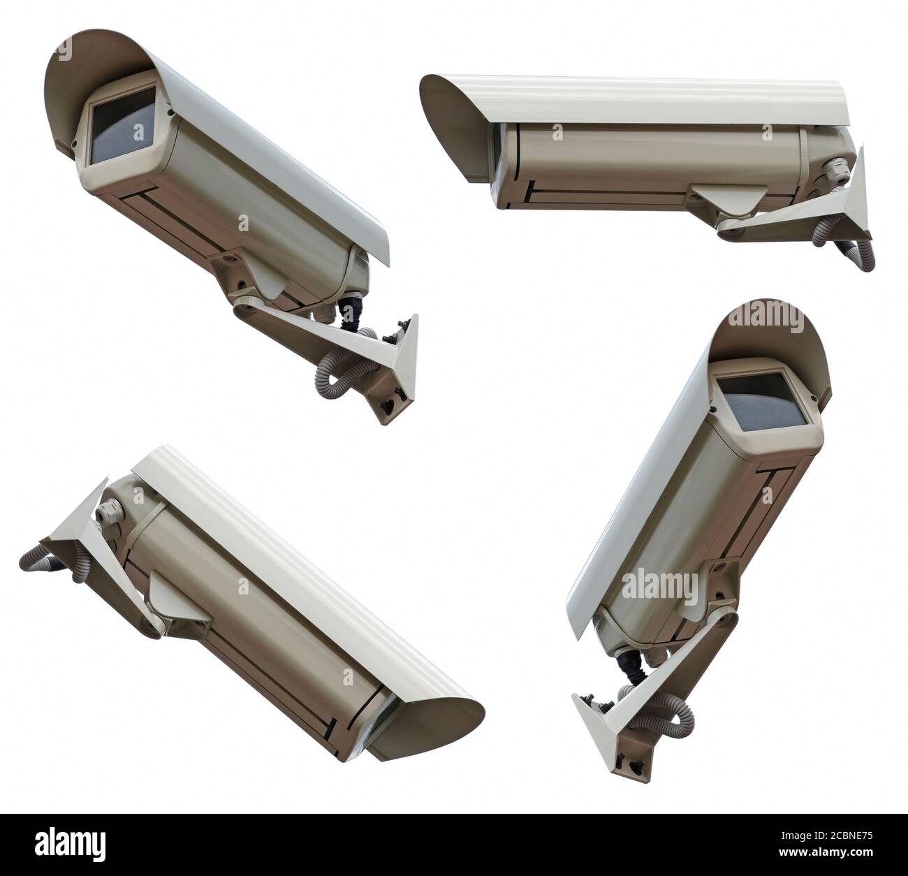 security cameras camera on white background Stock Photo Alamy