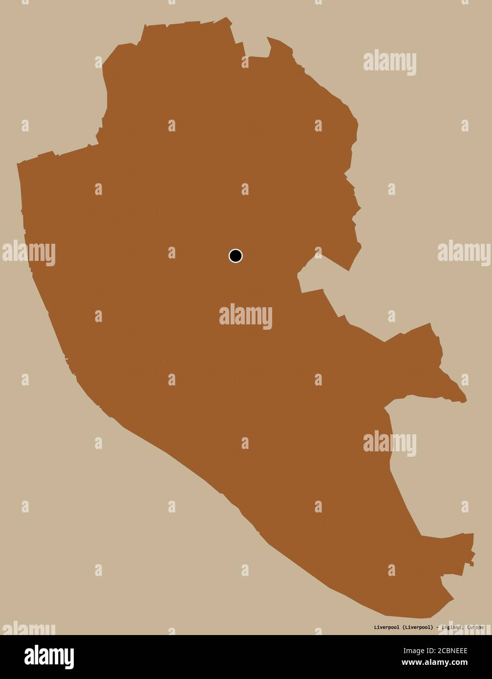Shape Of Liverpool Administrative County Of England With Its Capital Isolated On A Solid Color Background Composition Of Patterned Textures 3d Ren Stock Photo Alamy