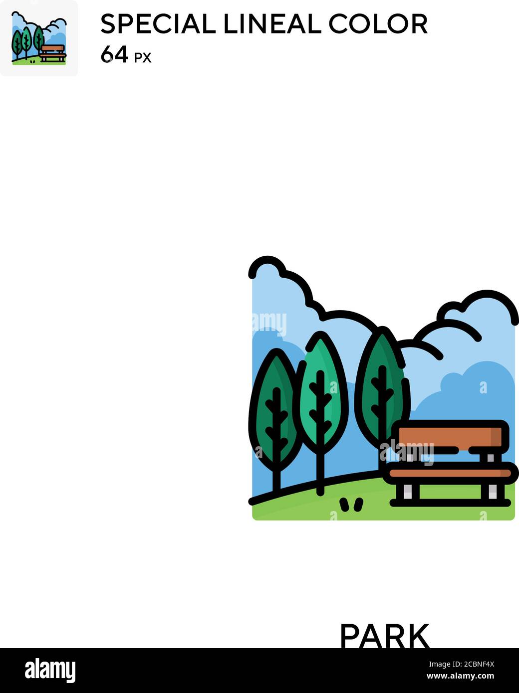 Park Special lineal color vector icon. Park icons for your business ...