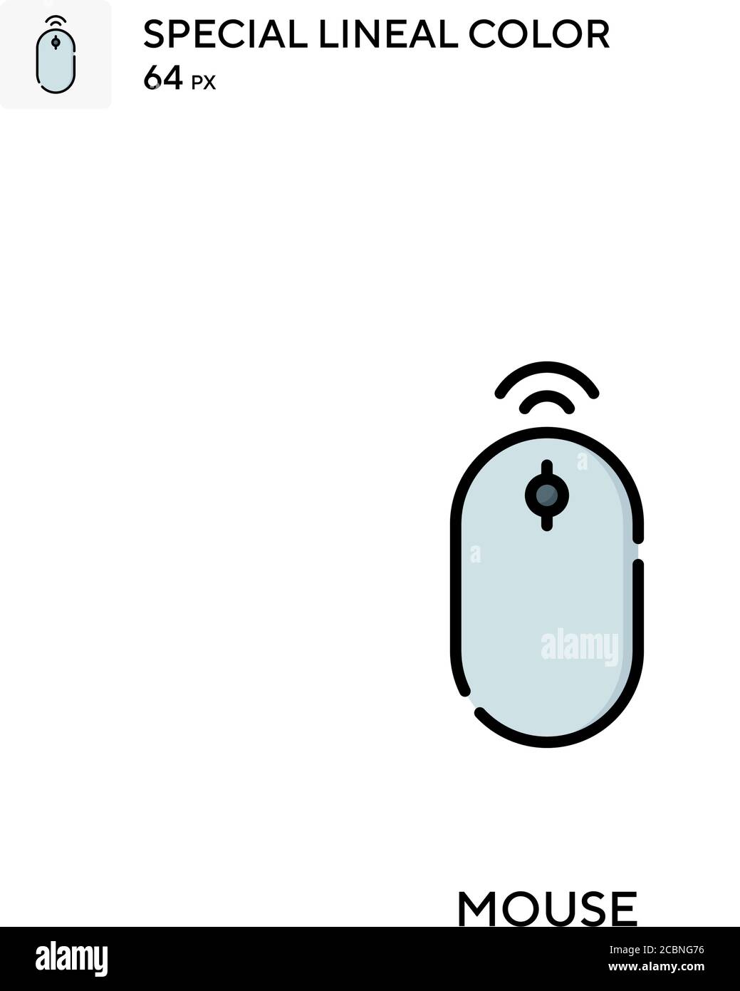 Mouse Special lineal color vector icon. Mouse icons for your business project Stock Vector
