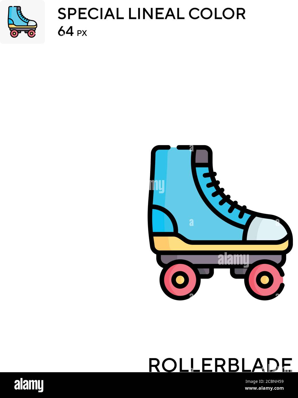 Rollerblade Special lineal color vector icon. Rollerblade icons for your business project Stock Vector