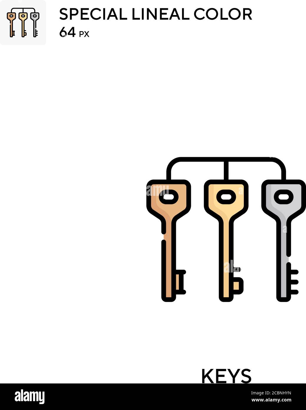Keys Special lineal color vector icon. Keys icons for your business ...