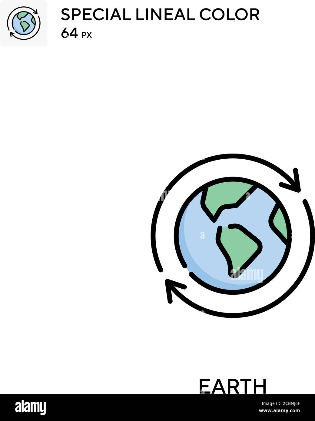 Earth Special lineal color vector icon. Earth icons for your business ...