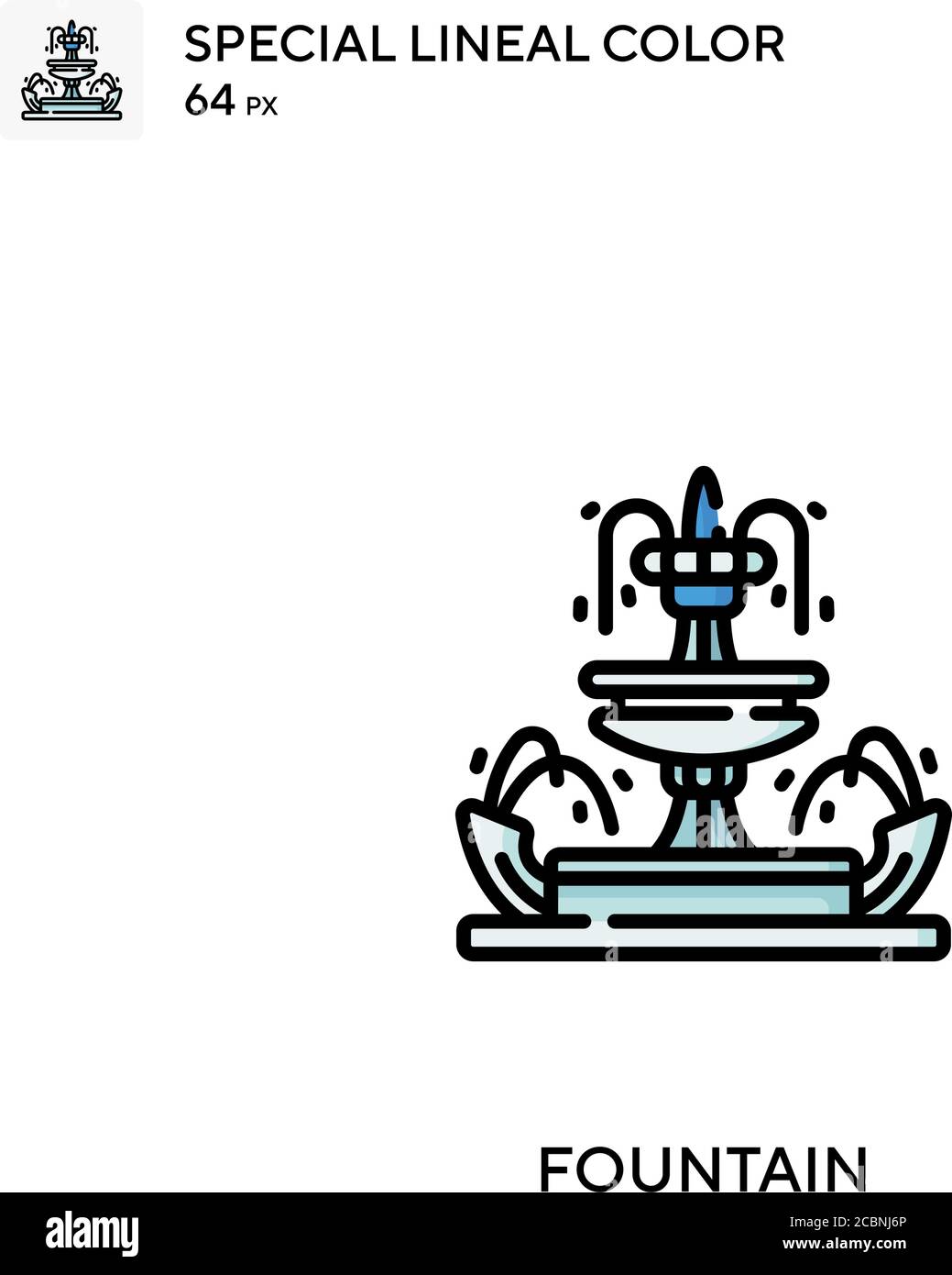 Fountain Special lineal color vector icon. Fountain icons for your ...