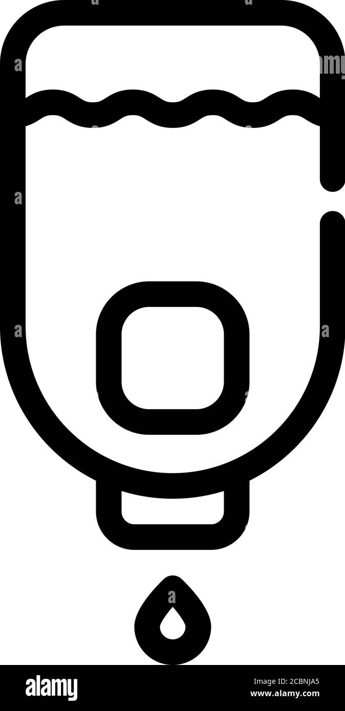 sanitation liquid soap bottle line icon vector illustration Stock ...