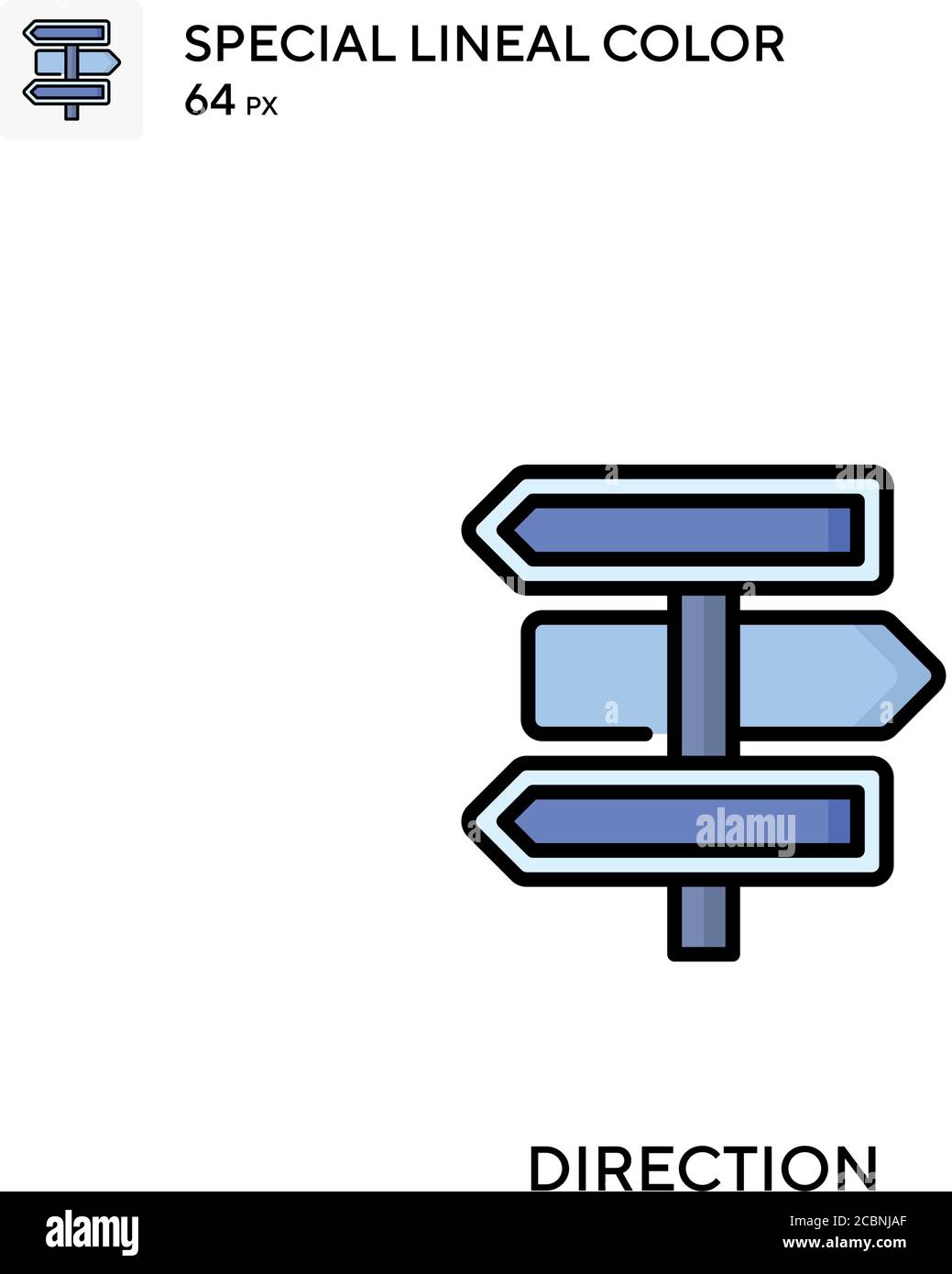 Direction Special lineal color vector icon. Direction icons for your ...