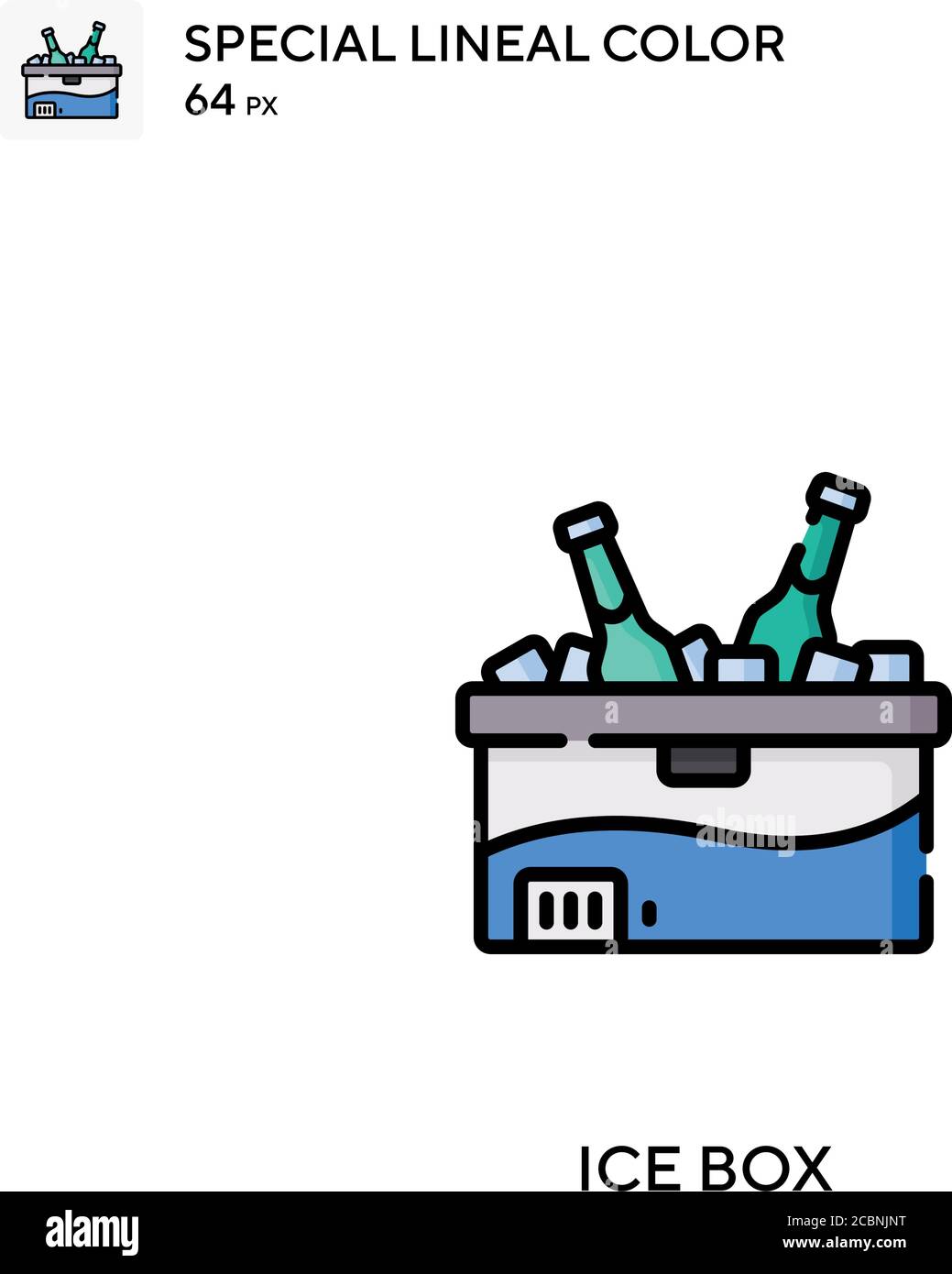 Ice box Special lineal color vector icon. Ice box icons for your business project Stock Vector