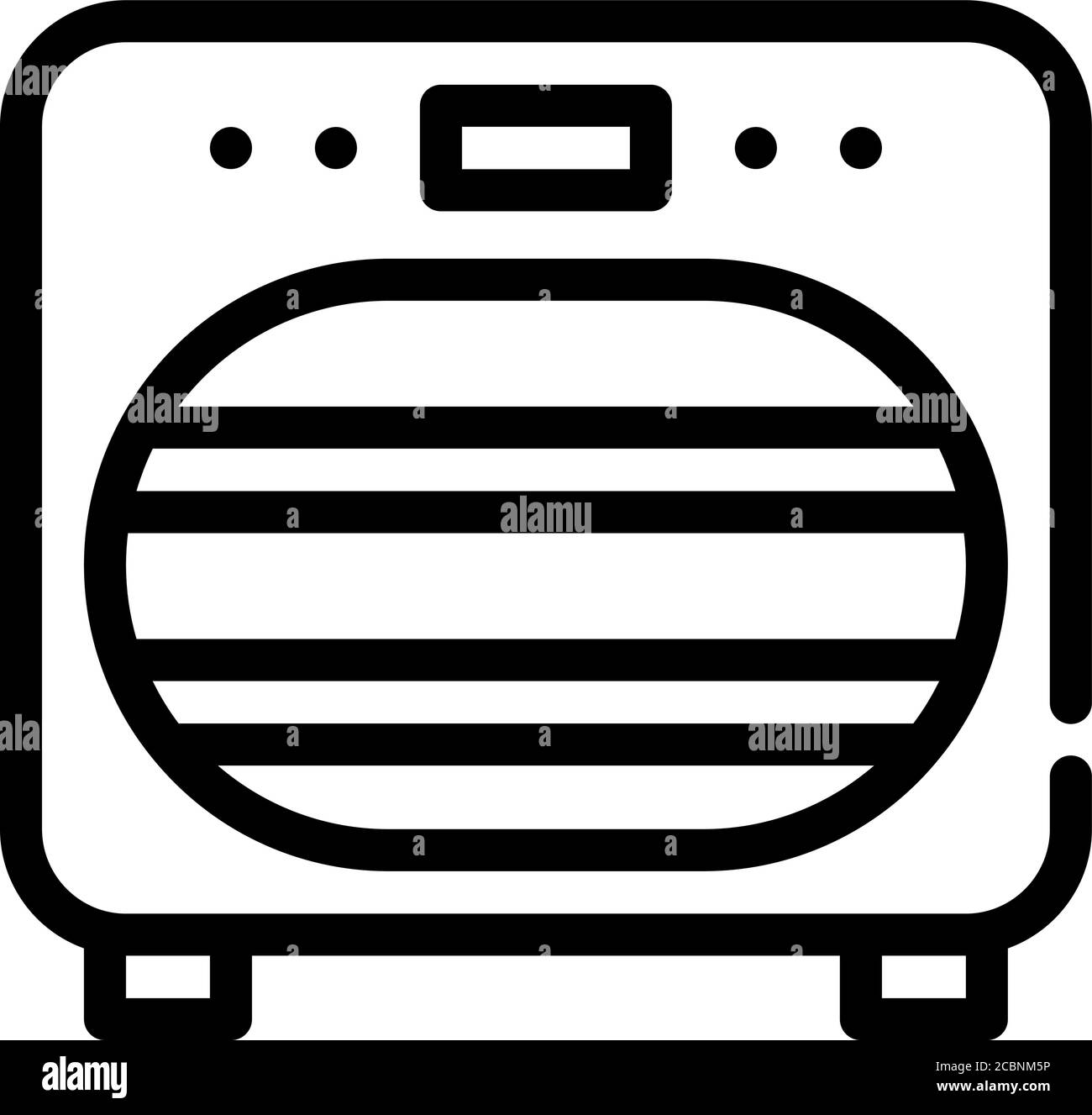 sanitation oven line icon vector isolated illustration Stock Vector ...