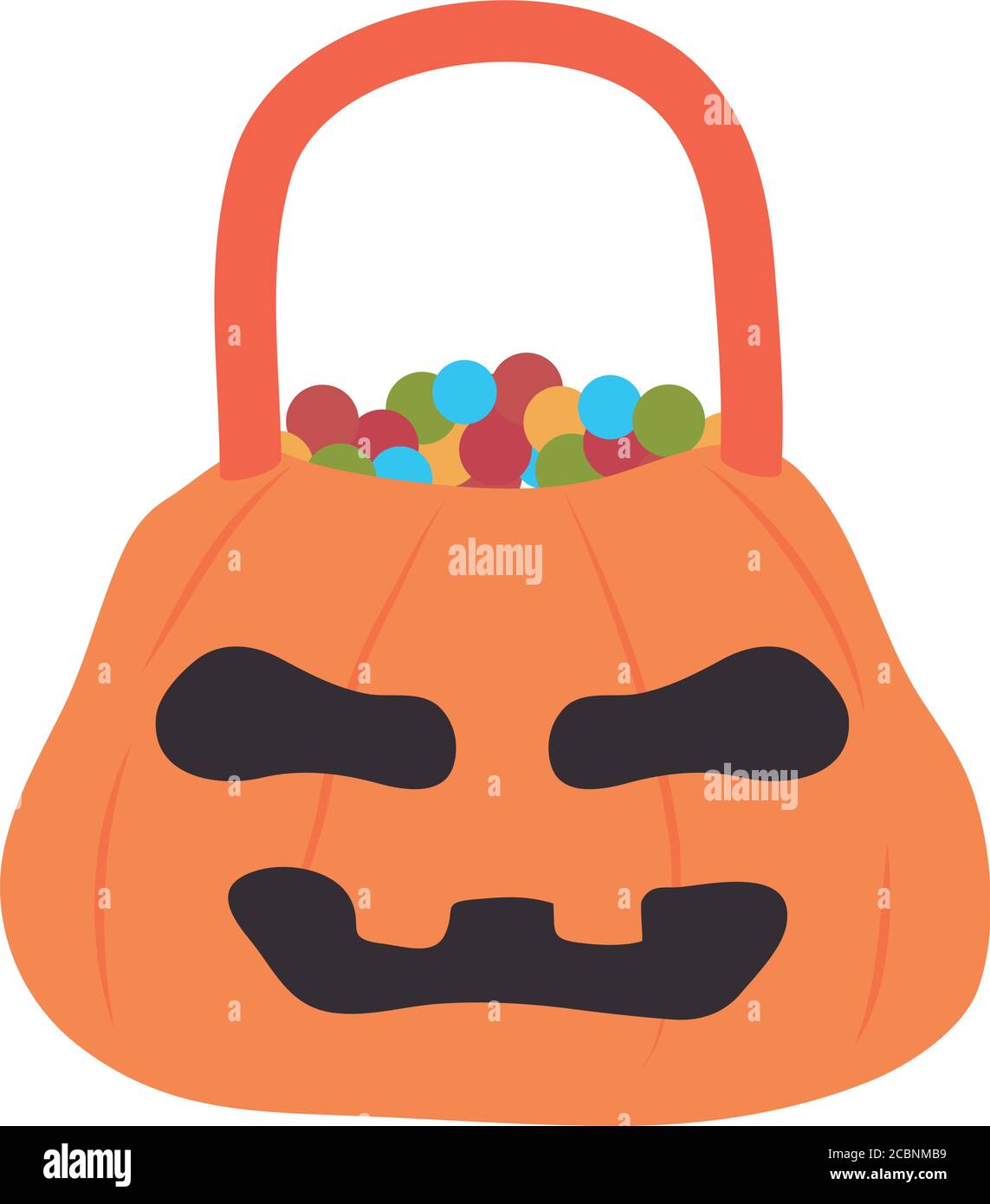 happy halloween, bucket pumpkin with candies trick or treat party ...
