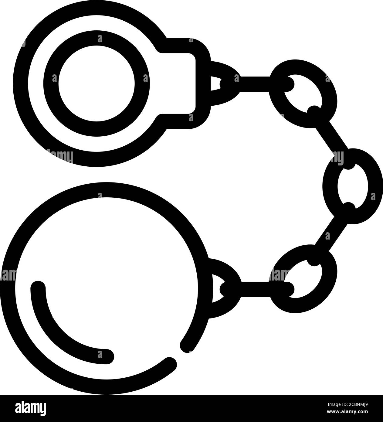 handcuffs with core line icon vector illustration Stock Vector Image ...