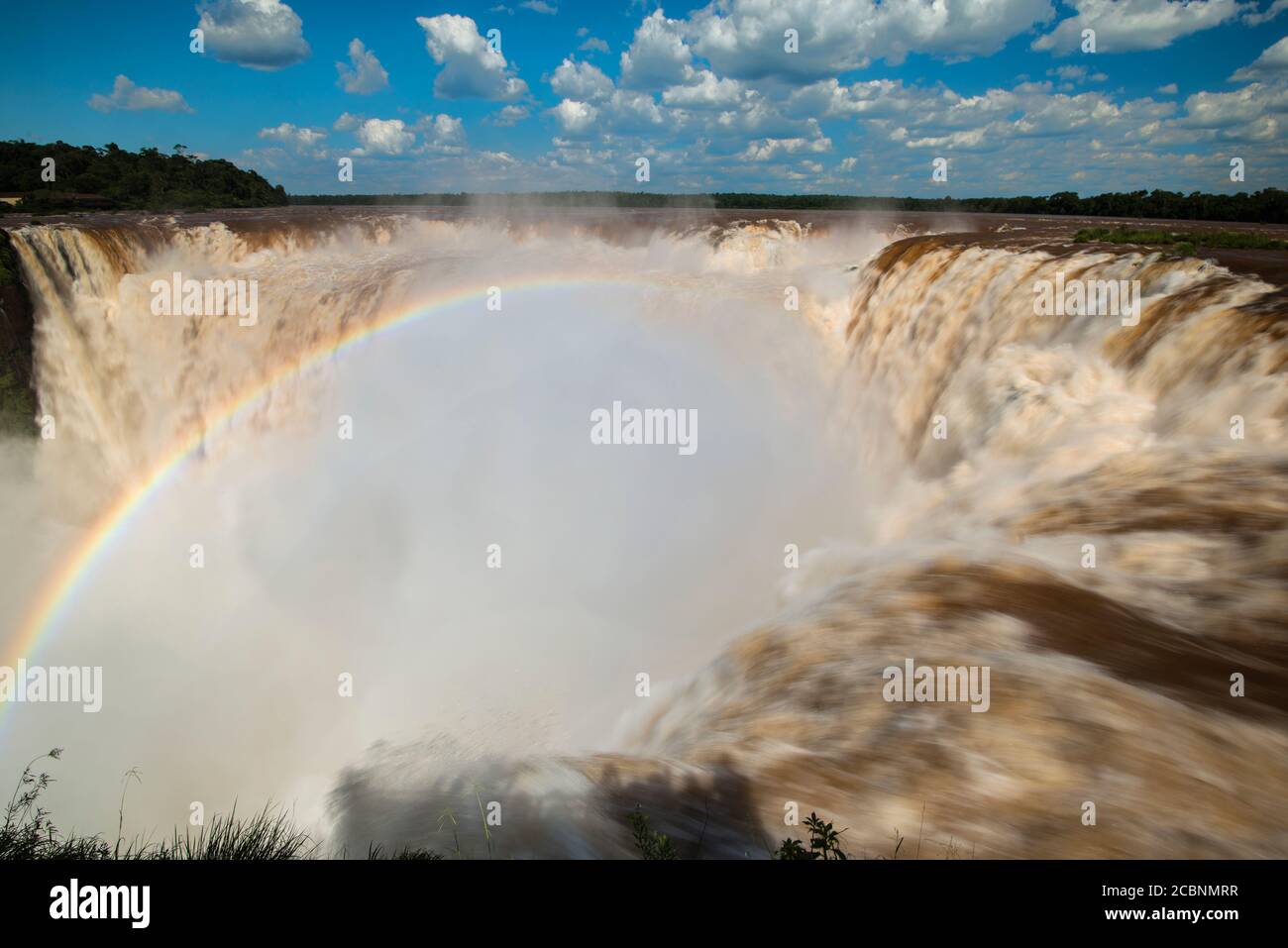 El Diablo Fall or Devil's Throat (Garganta del Diablo) is one of the most unique landscapes in the World, Iguazu National Park, Argentina Stock Photo