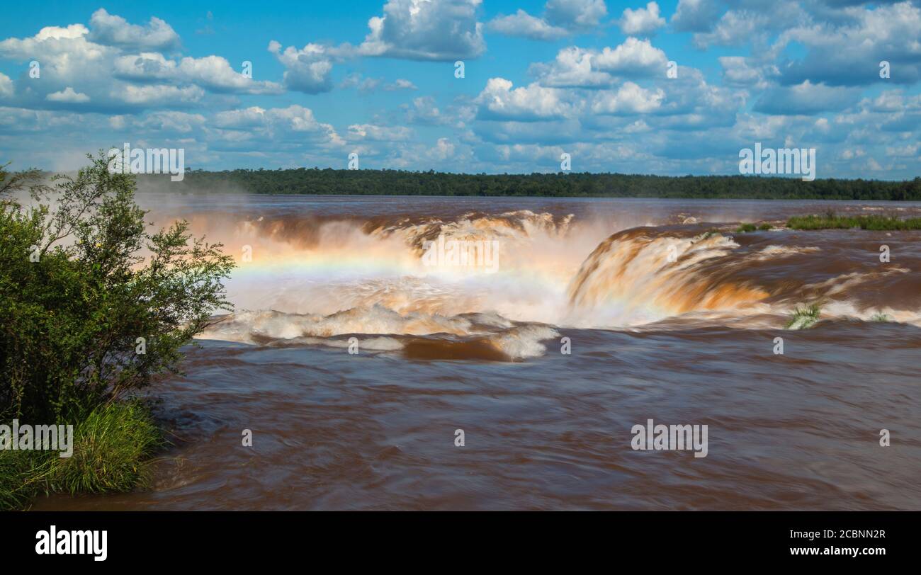 El Diablo Fall or Devil's Throat (Garganta del Diablo) is one of the most unique landscapes in the World, Iguazu National Park, Argentina Stock Photo