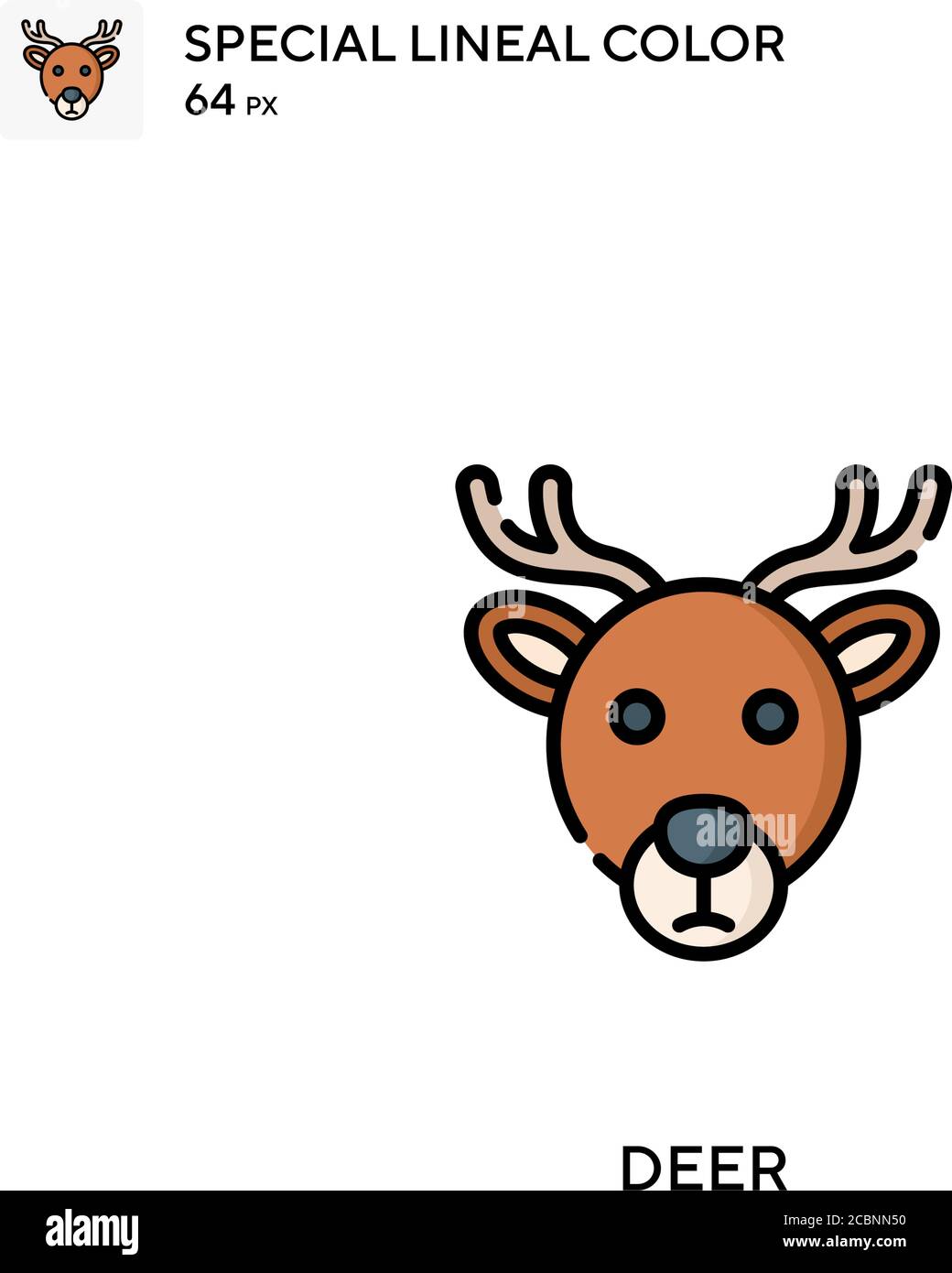 Deer Special lineal color vector icon. Deer icons for your business ...
