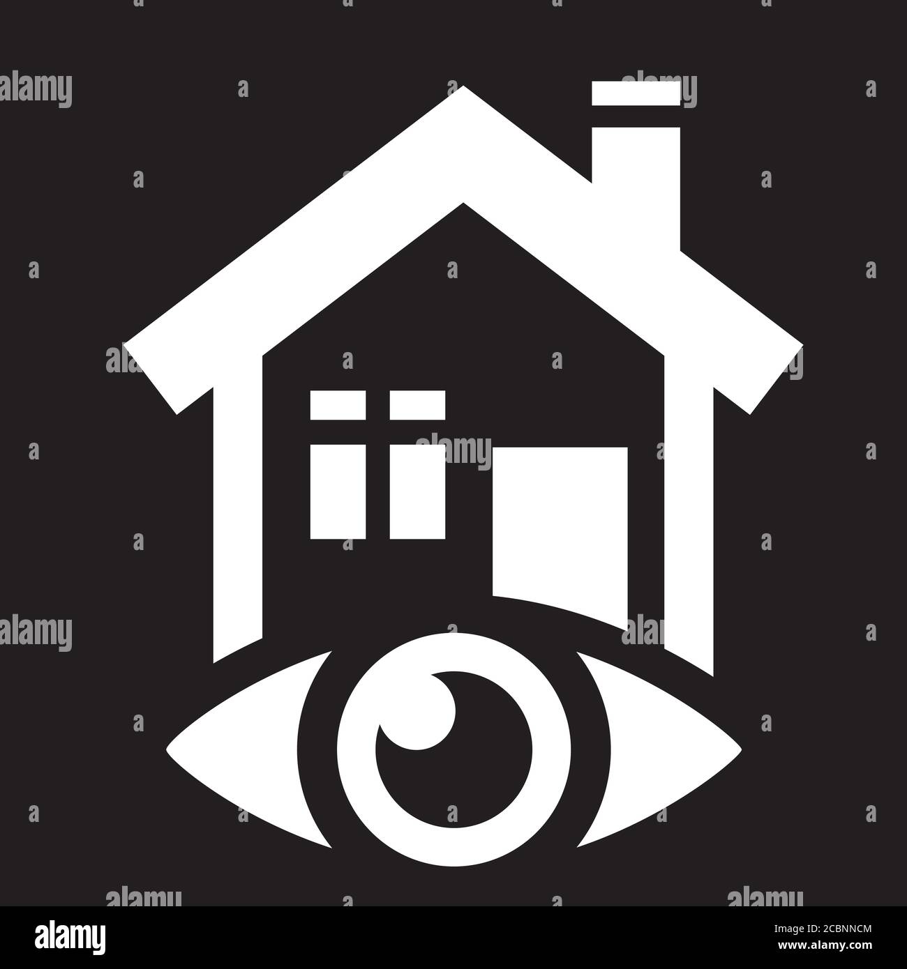 home monitoring, surveillance system icon Stock Vector