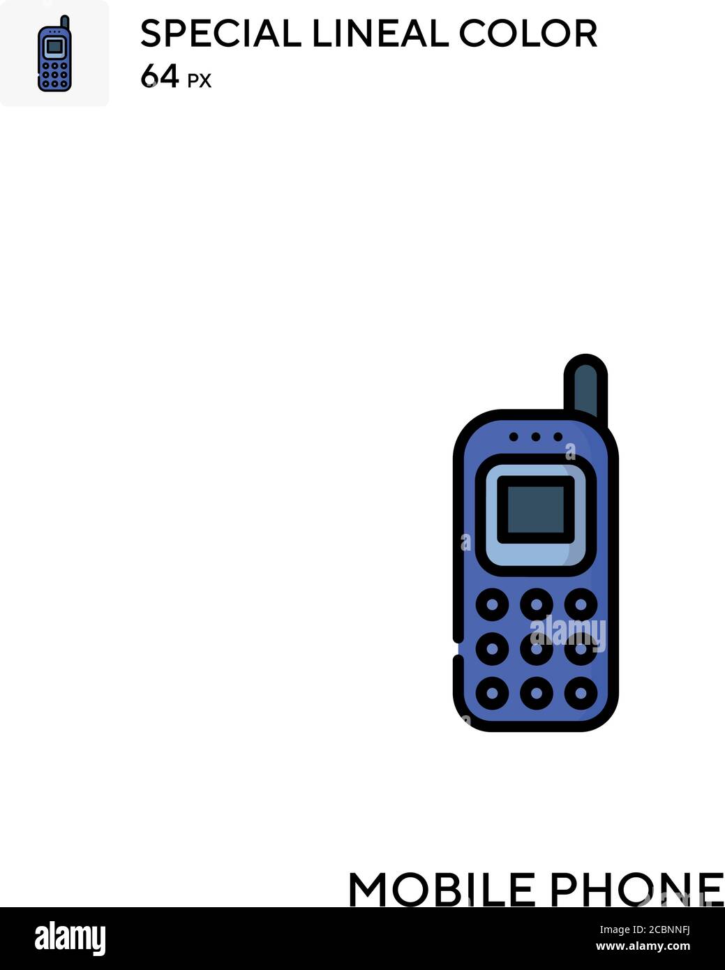 Mobile phone Special lineal color vector icon. Mobile phone icons for ...