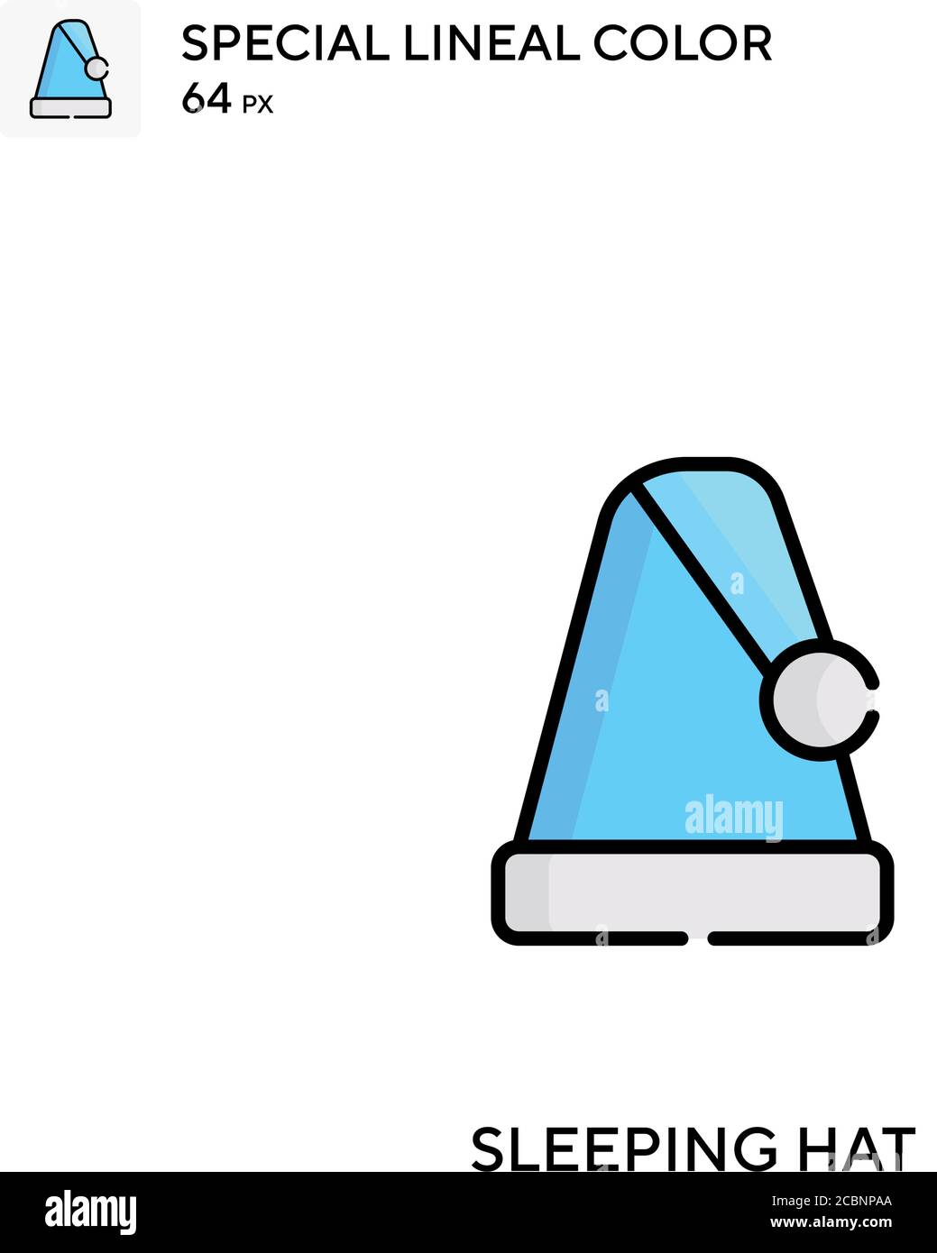 Sleeping hat Special lineal color vector icon. Sleeping hat icons for ...