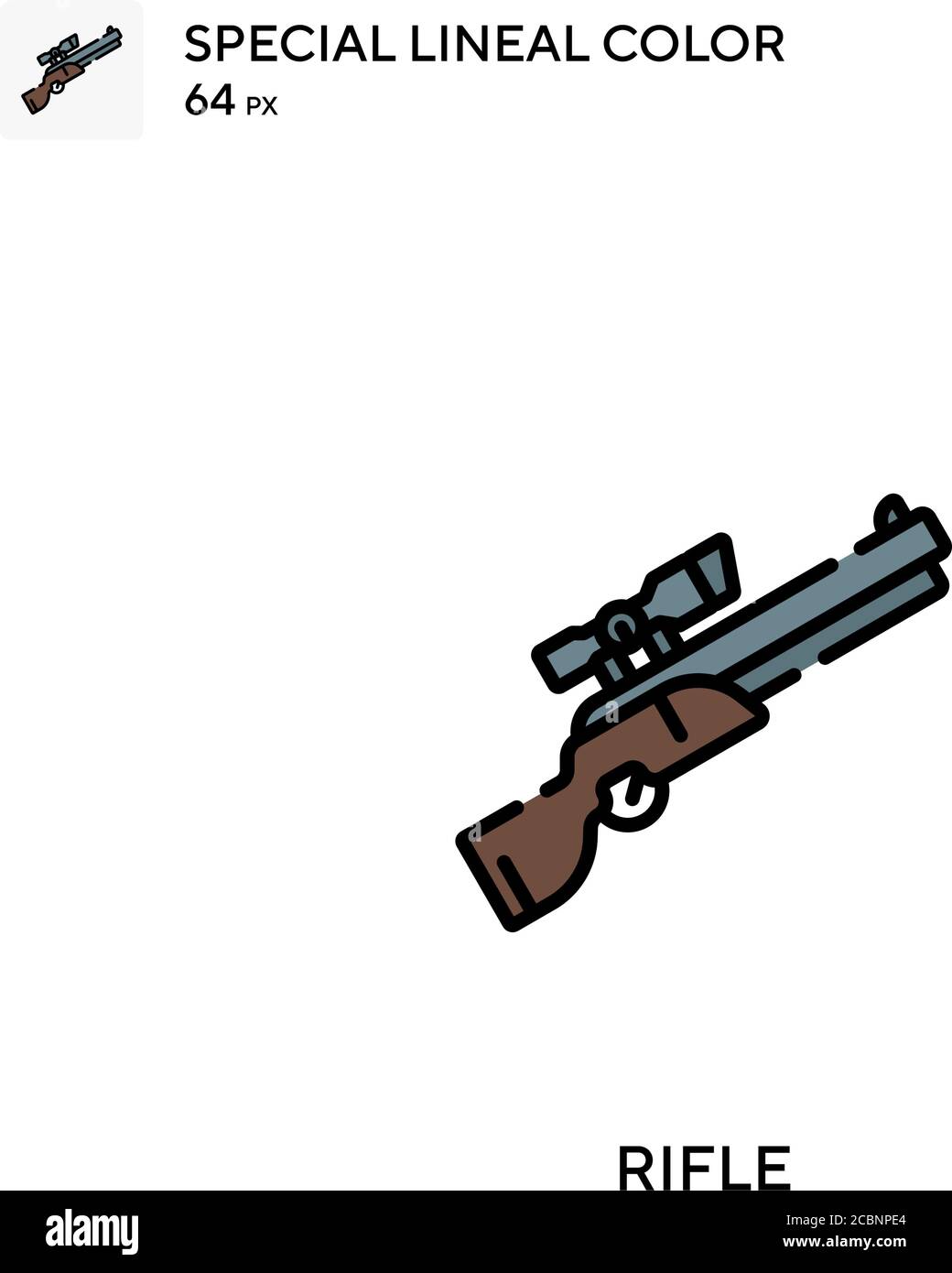 Rifle Special lineal color vector icon. Rifle icons for your business ...