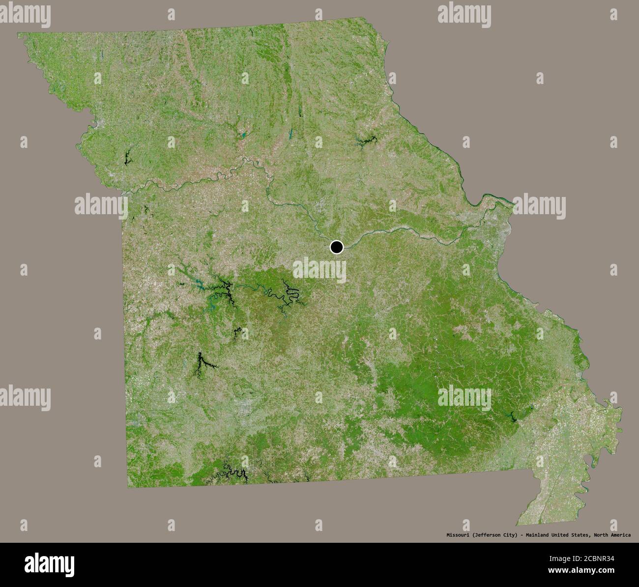Satellite Map Of Missouri Map Satellite Geography Missouri High Resolution Stock Photography And  Images - Alamy